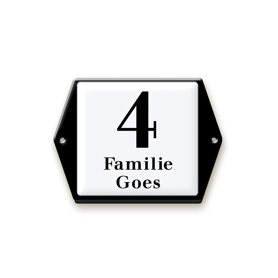 Emaille look naambord maken – 170×120 mm. (Art. 509)