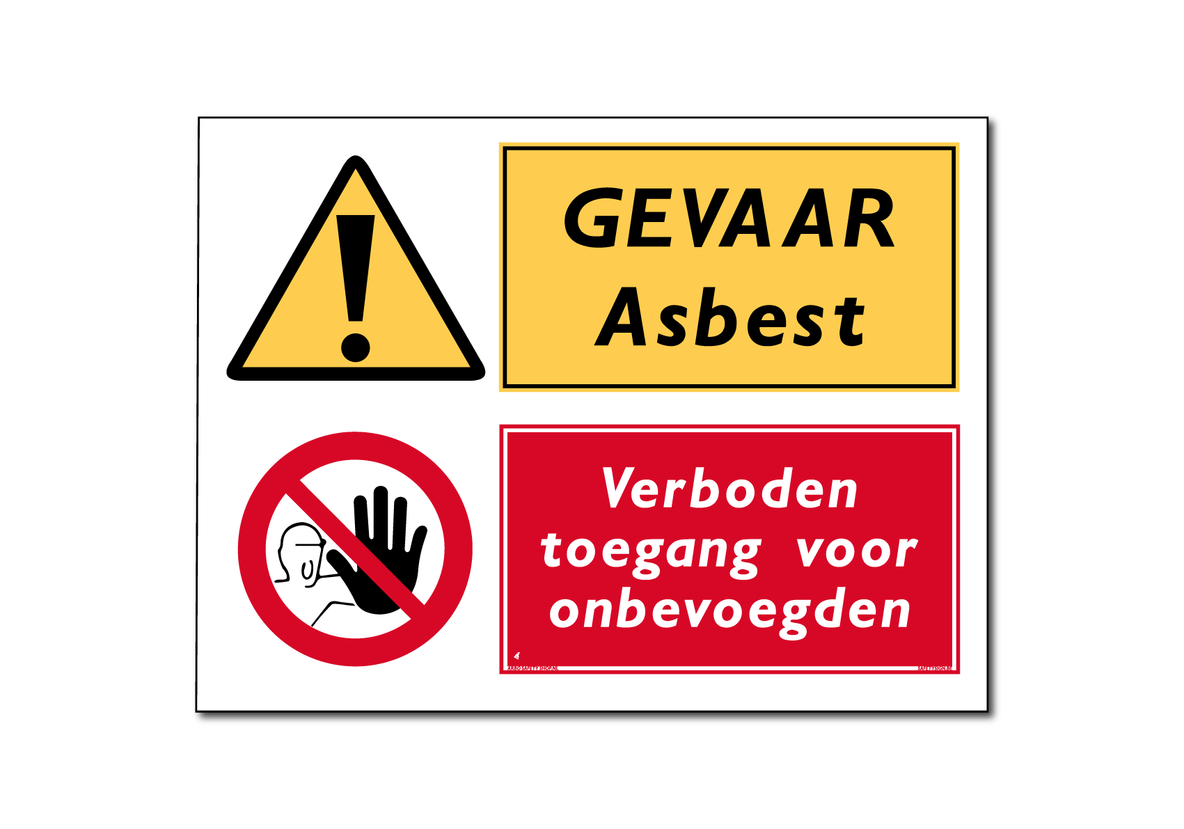 Gevaar Asbest Verboden toegang voor onbevoegden (DCO62)