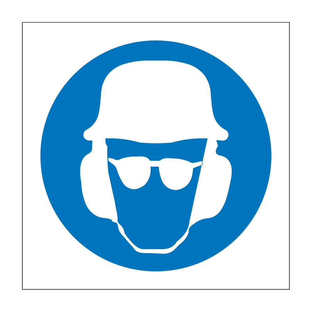 Veiligheids- helm -bril -gehoorbescherming verplicht (DGE121)