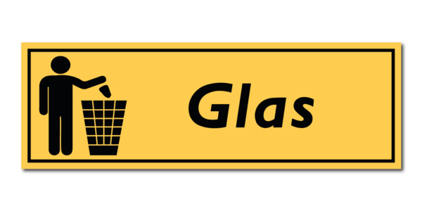 Glas scheiden sticker of bord