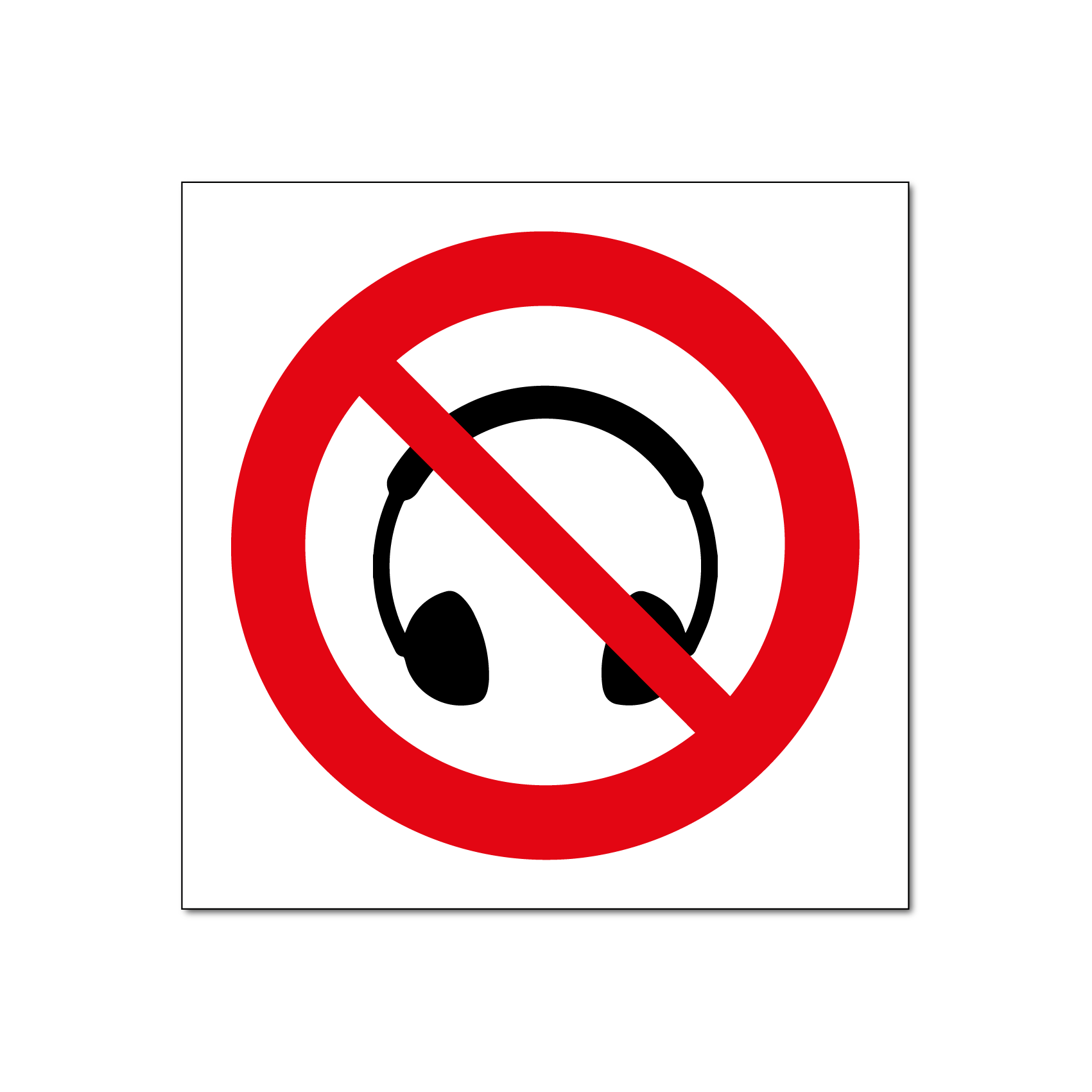 Verboden voor koptelefoons (DRO134)