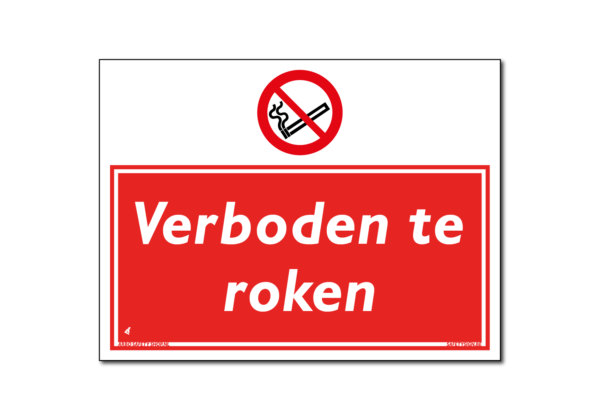 verbodsborden verboden te roken