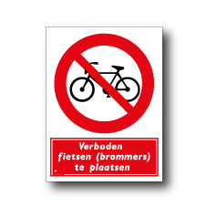 Verbod verboden fietsen (brommers) te plaatsen (DRO41)