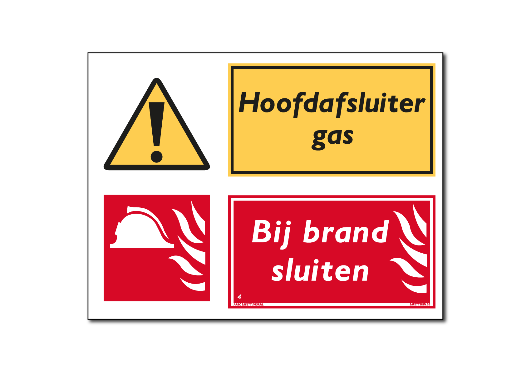 Hoofdafsluiter gas Bij brand sluiten (DCO37)