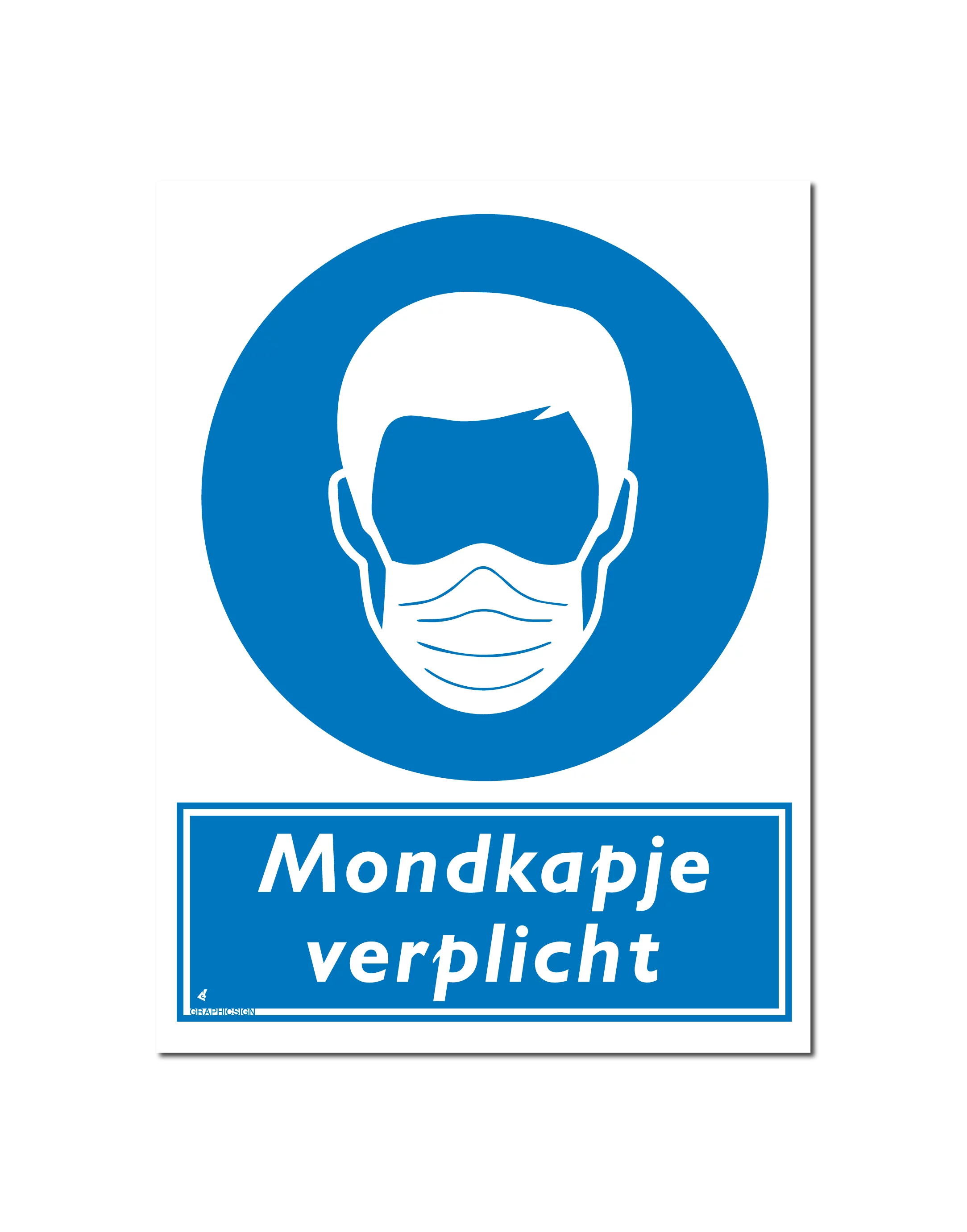 Mondkapje verplicht sticker