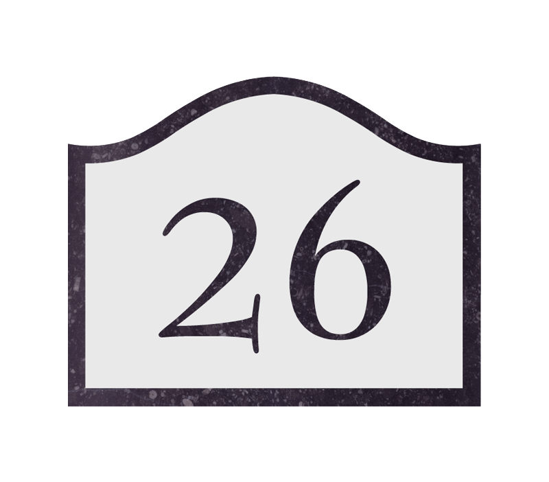 Nummerbord natuursteen – Belgisch hardsteen (576C)