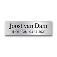 Herdenkingsplaatje Inox