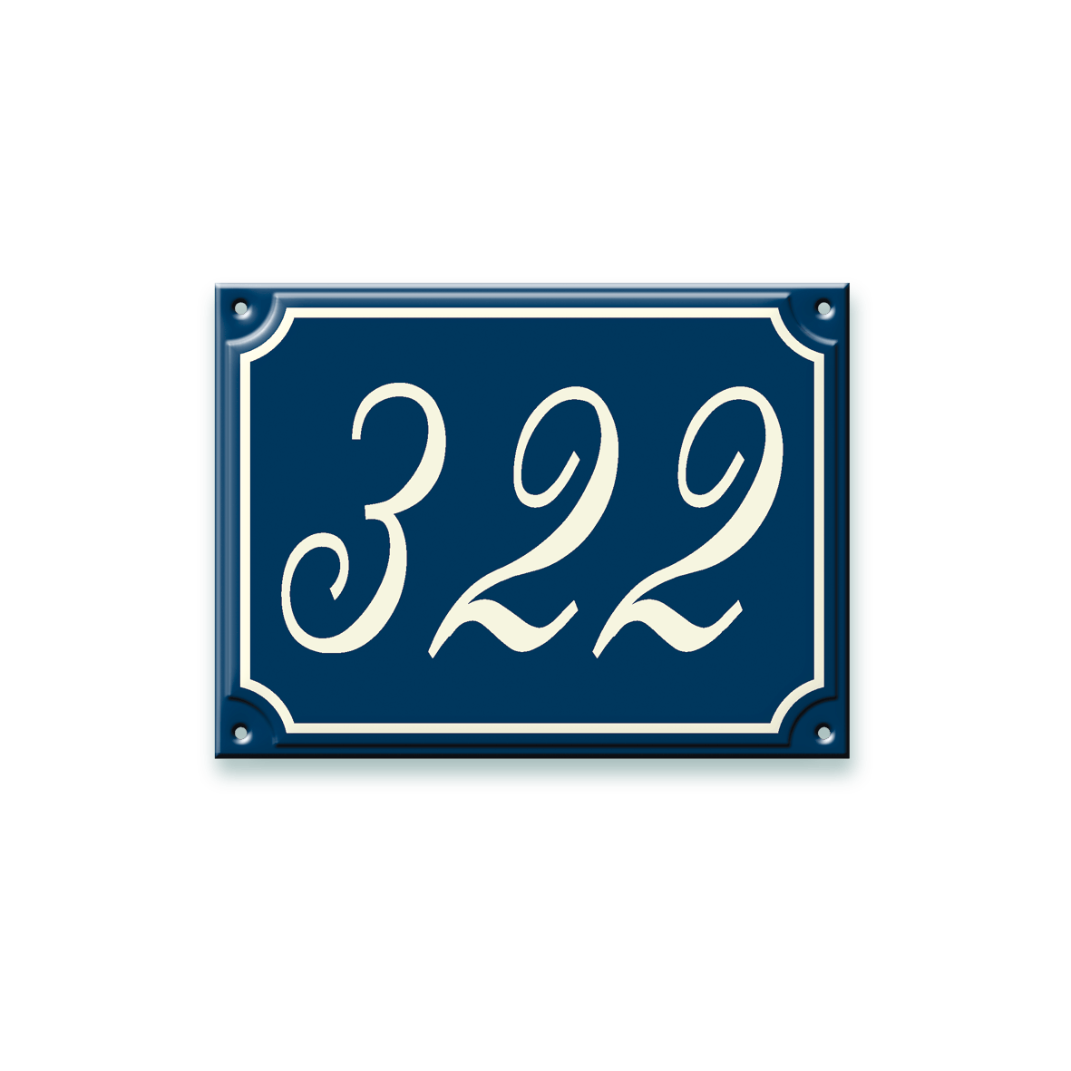 Emaille look huisnummerborden – 200 × 150 mm (Art. 540)