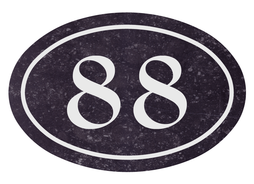 Belgische blauwe steen nummerbord (578B)